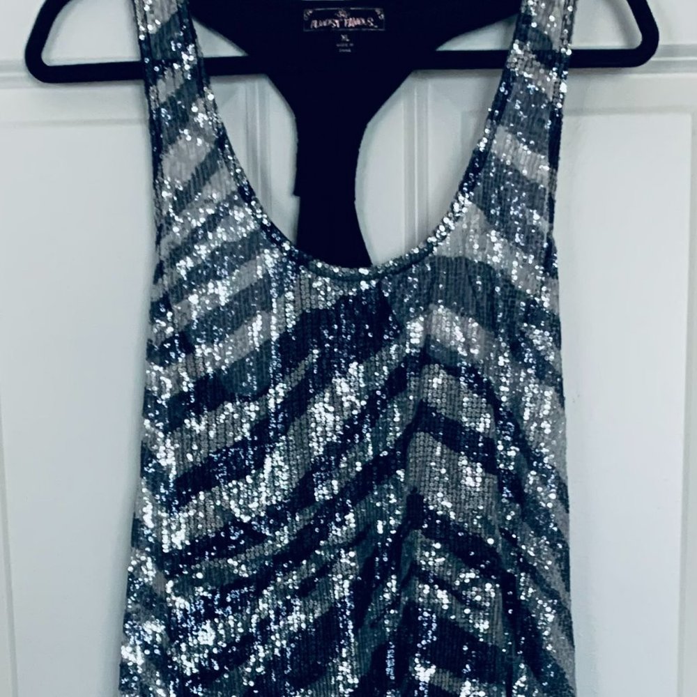 ✨ Zebra Sequin Racerback Tank 🦓 - Picture 5 of 11